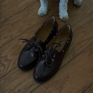 Classic Brown Leather Lace-Up Shoes